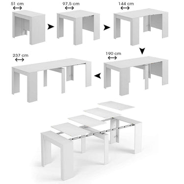 Luiz Concrete Grey Effect Large Extending Dining Table - Versatile, Modern, Durable - UK Luxury Furniture